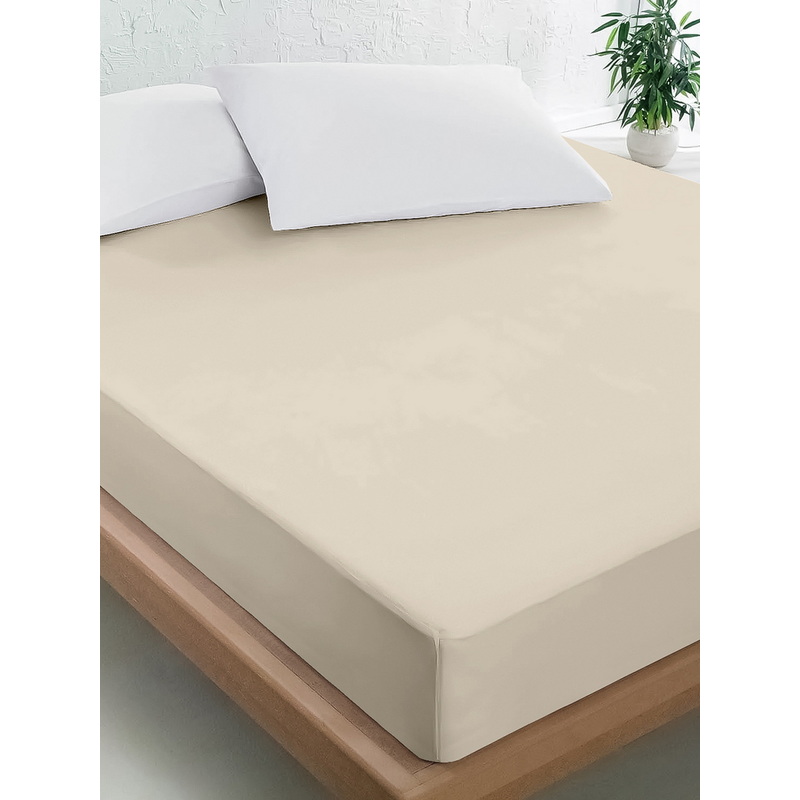 Изображение товара Простыня на резинке Bravo 200x200x25 см поплин бежевый