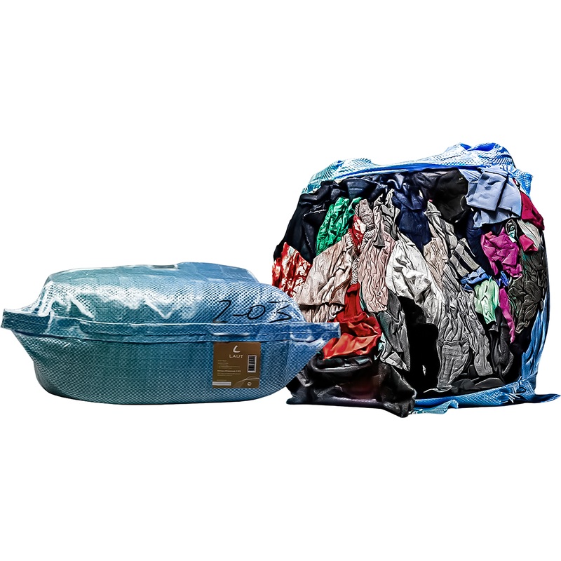 Изображение товара Ветошь трикотажная 70% хлопок цветная 10 кг (размер лоскута 40x60 см)