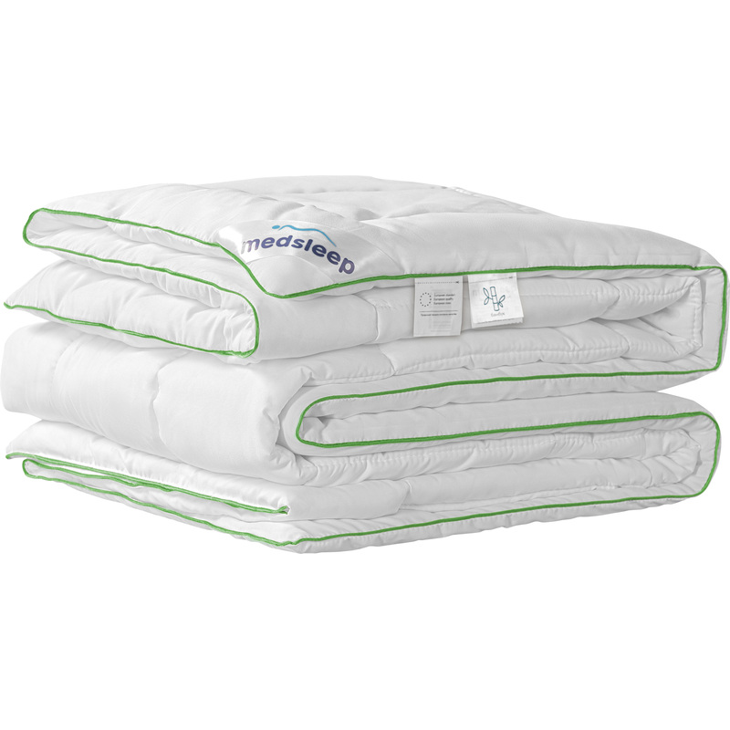 Изображение товара Одеяло 2-спальное Medsleep Dao 175x200 см стёганое с кантом белое (1014.00264)