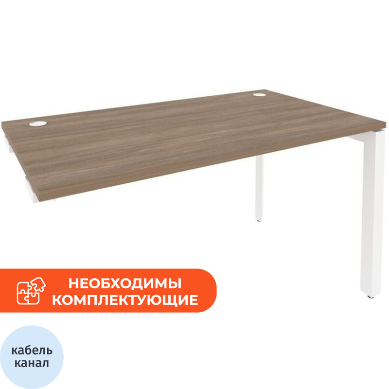 Изображение товара Стол прямой ONIX-П O.MP-SPR-3.8 (дуб аризона/белый, 1380х800х750 мм)