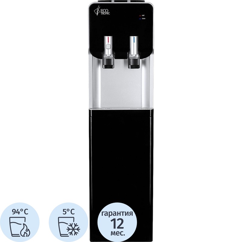 Изображение товара Кулер для воды Ecotronic M40-LF черный нагрев и охлаждение