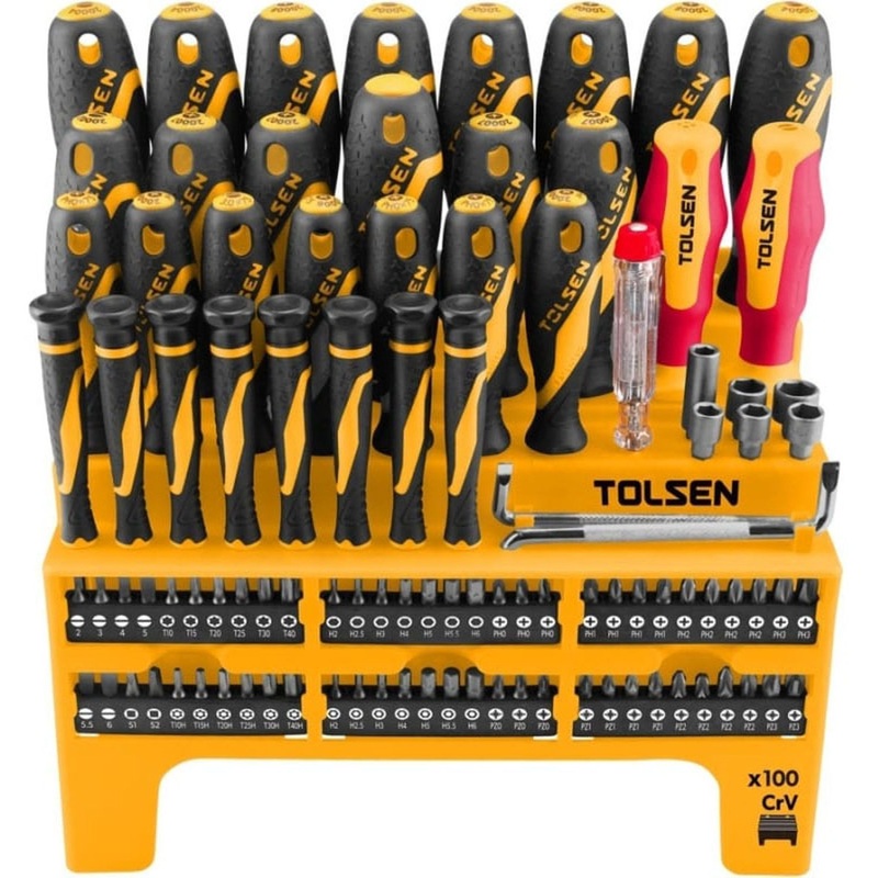 Изображение товара Набор отвёрток для точных работ Tolsen GRIPro (100 штук, TT20185)