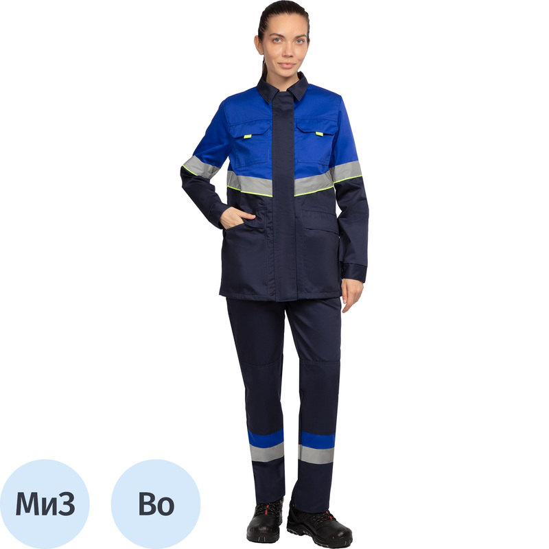 Изображение товара Женская летняя рабочая куртка Ларга модель л43 синяя/васильковая