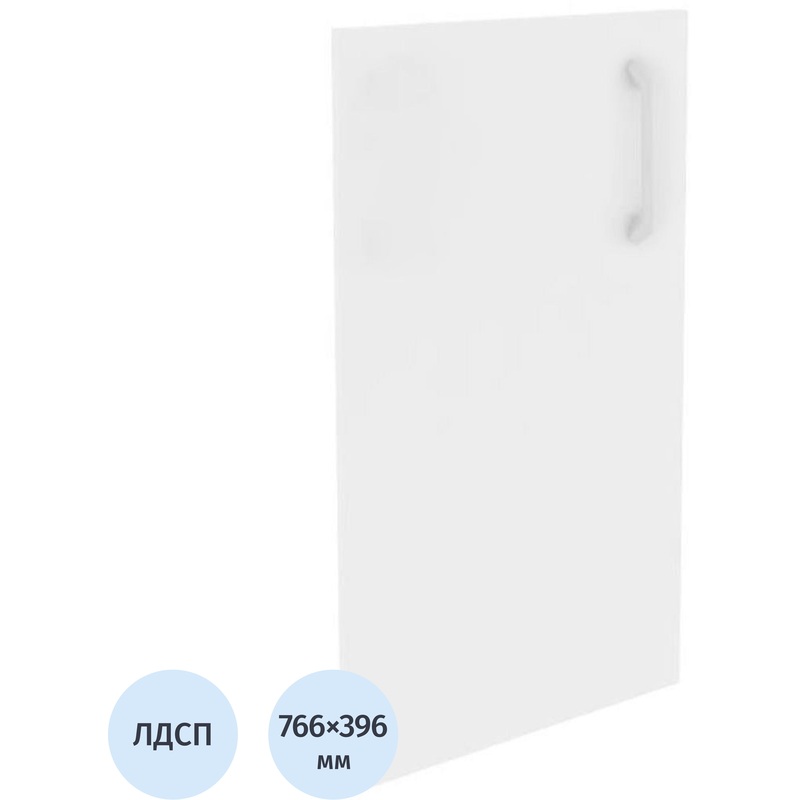 Изображение товара Дверь низкая левая Onix O.D-3(L) ЛДСП белый бриллиант 396х766 мм