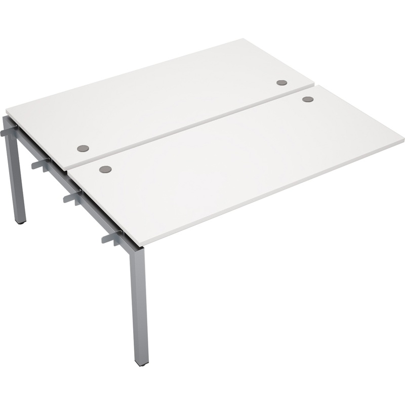 Изображение товара Рабочая станция Avance 6МБС 5274 двухместная алюминий матовый белый 1600х1435х750 мм