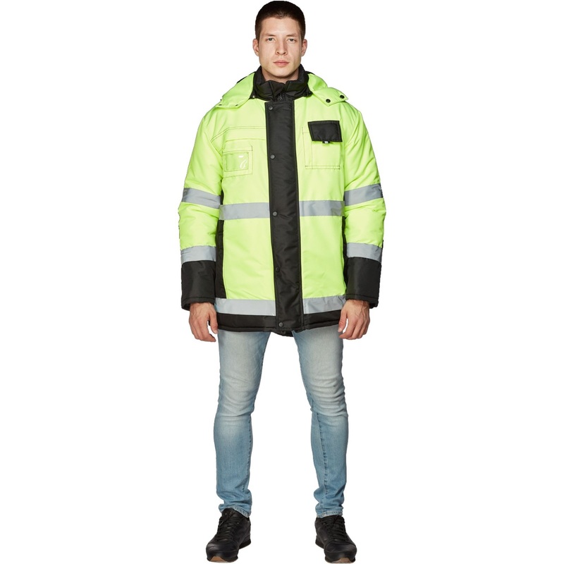 Изображение товара Рабочая зимняя мужская куртка 344-КУ с СОП из ткани кошачий глаз