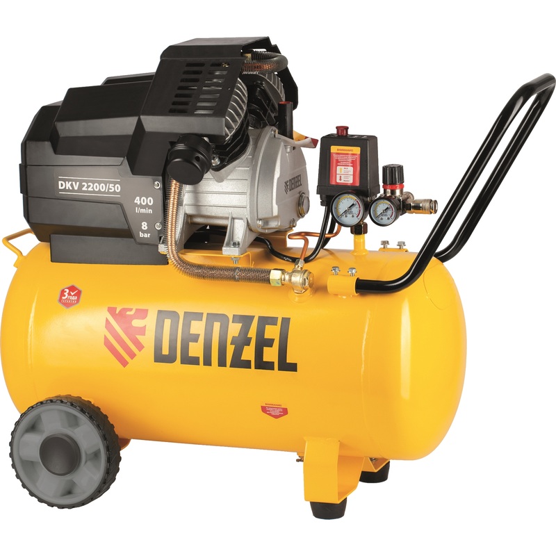 Изображение товара Воздушный компрессор Denzel DKV2200/100 Х-PRO мощный и надежный