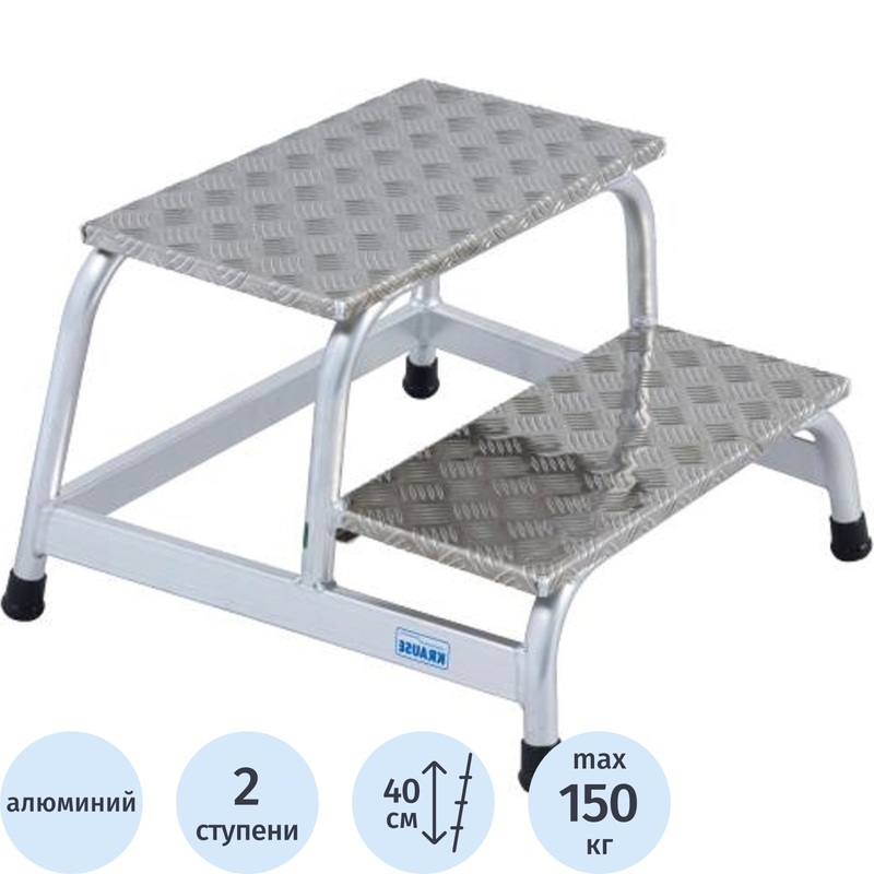 Изображение товара Алюминиевая монтажная подставка Krause 805027 2 ступени профессиональная