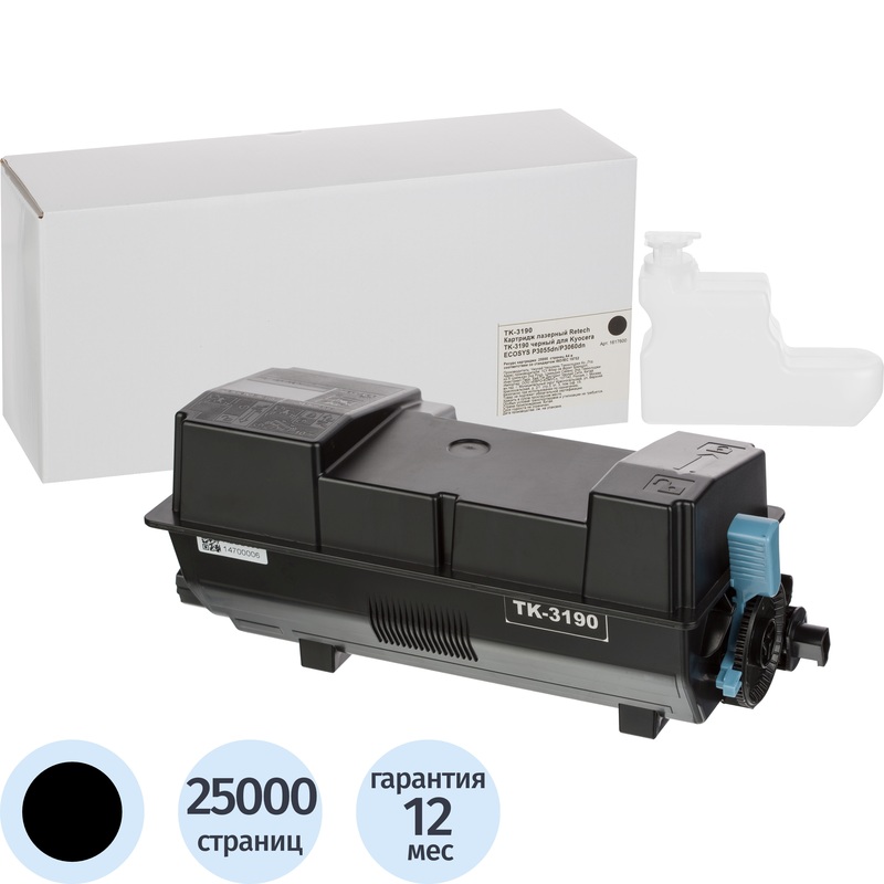 Изображение товара Картридж лазерный Retech TK-3190 для Kyocera черный совместимый