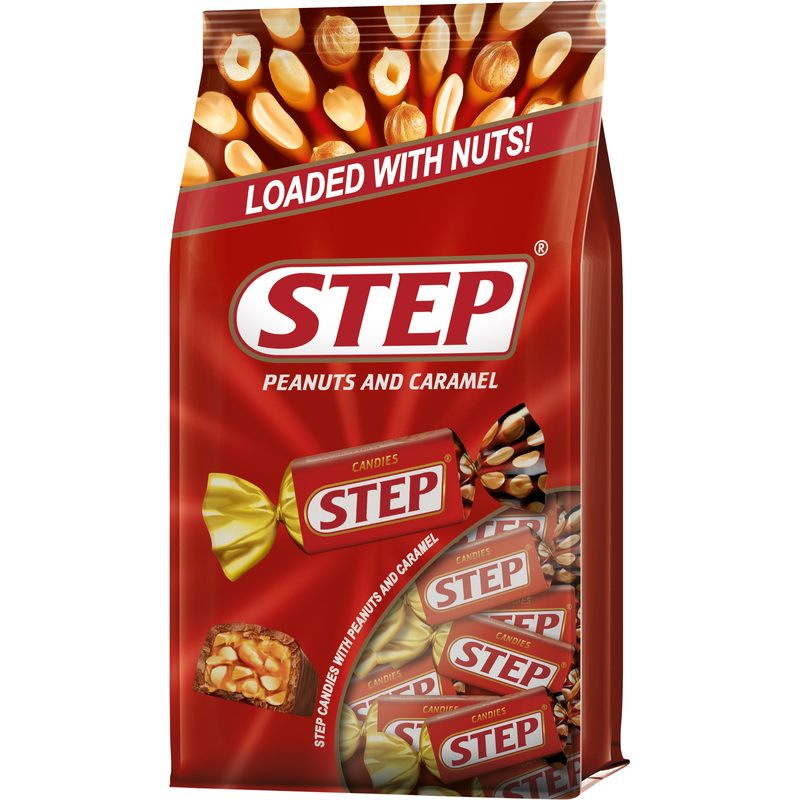 Изображение товара Конфеты шоколадные Степ Золотой с орехом 174 г Россия