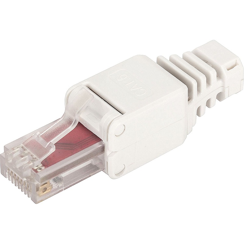 Изображение товара Коннектор Lanmaster LAN-TMP-U6-WH RJ-45 кат 6 для Ethernet кабелей