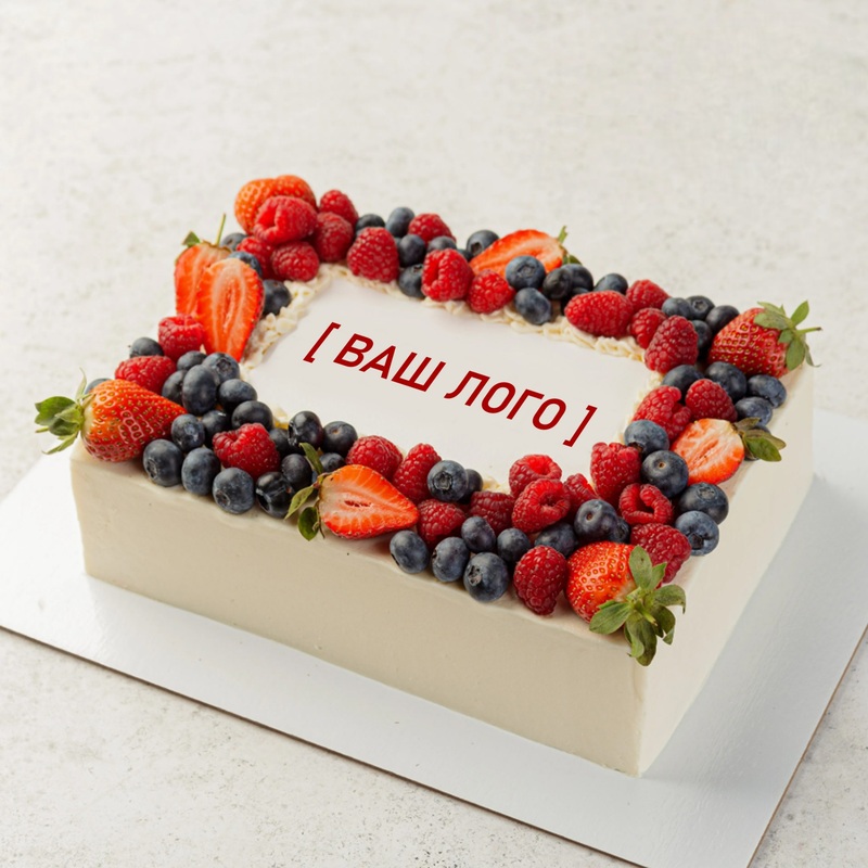 Изображение товара Корпоративный торт Ягоды 3 кг с разными начинками и свежими ягодами