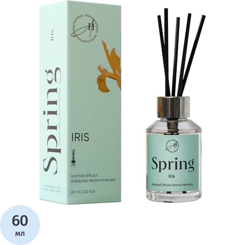 Изображение товара Аромадиффузор Aroma Harmony Iris 60 мл с палочками для ароматизации дома