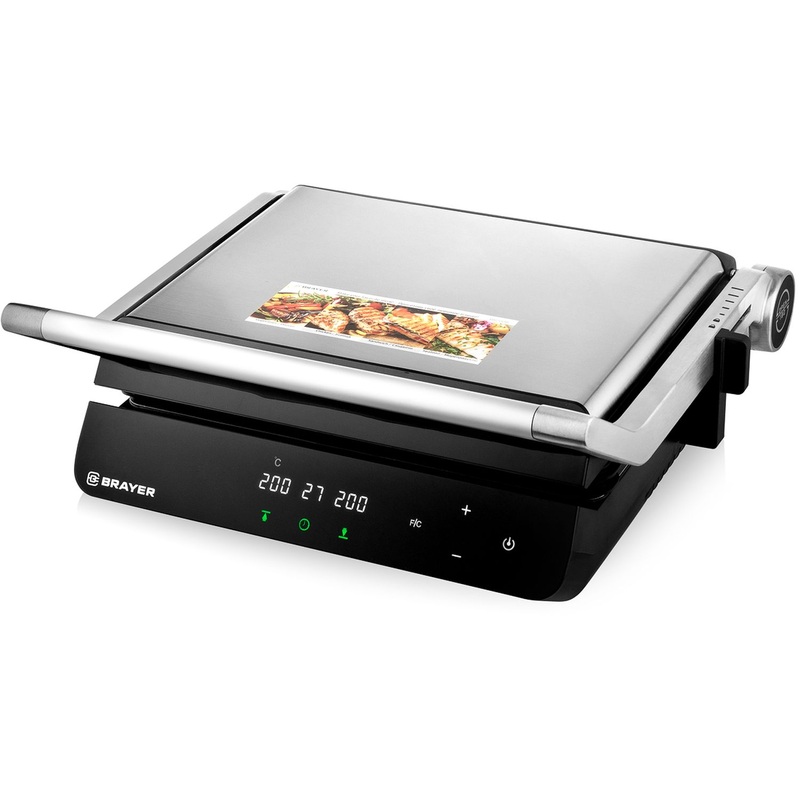 Изображение товара Электрогриль Brayer BR2008 мощность 2000W антипригарное покрытие чёрный