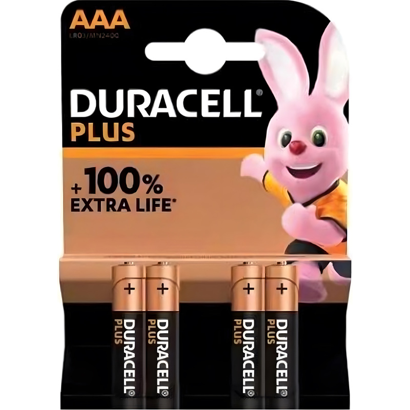 Изображение товара Батарейка AAA мизинчиковая Duracell Plus RPL00672 (4 штуки в упаковке)