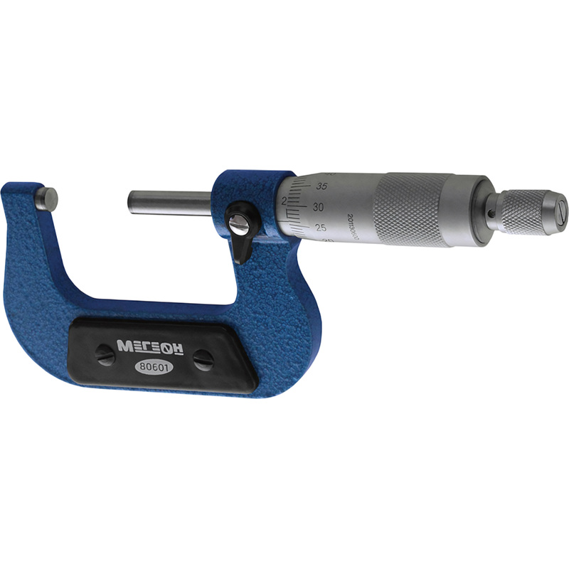 Изображение товара Микрометр Мегеон 80601МК 50 мм 0.01 мм точный механический измерительный инструмент