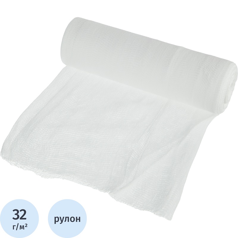 Изображение товара Марля медицинская Ньюфарм ГУ 90 см x 10 м плотность 32 г/кв.м