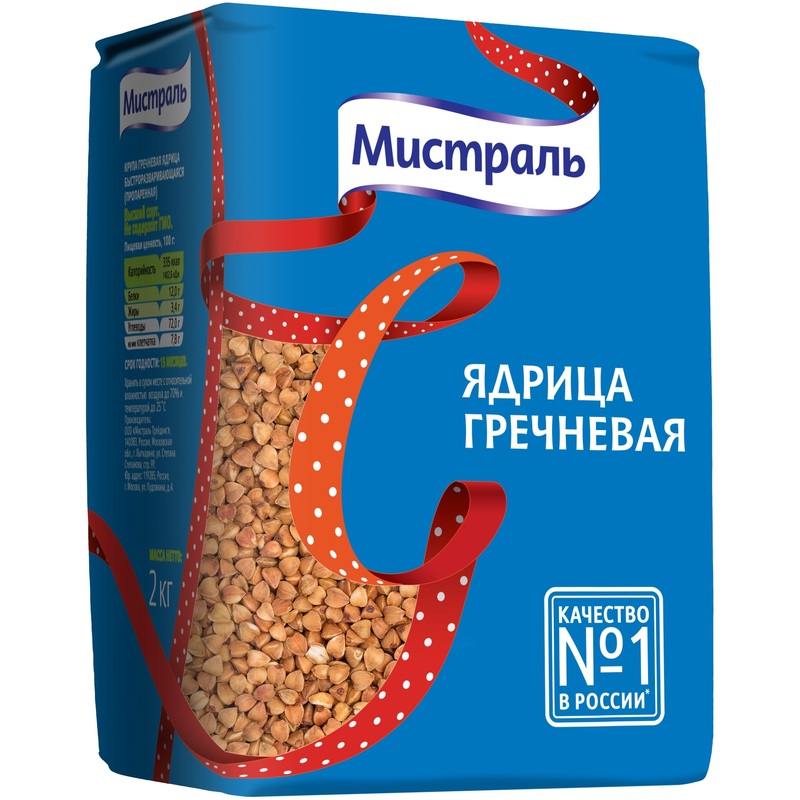 Изображение товара Гречка Мистраль ядрица 2 кг