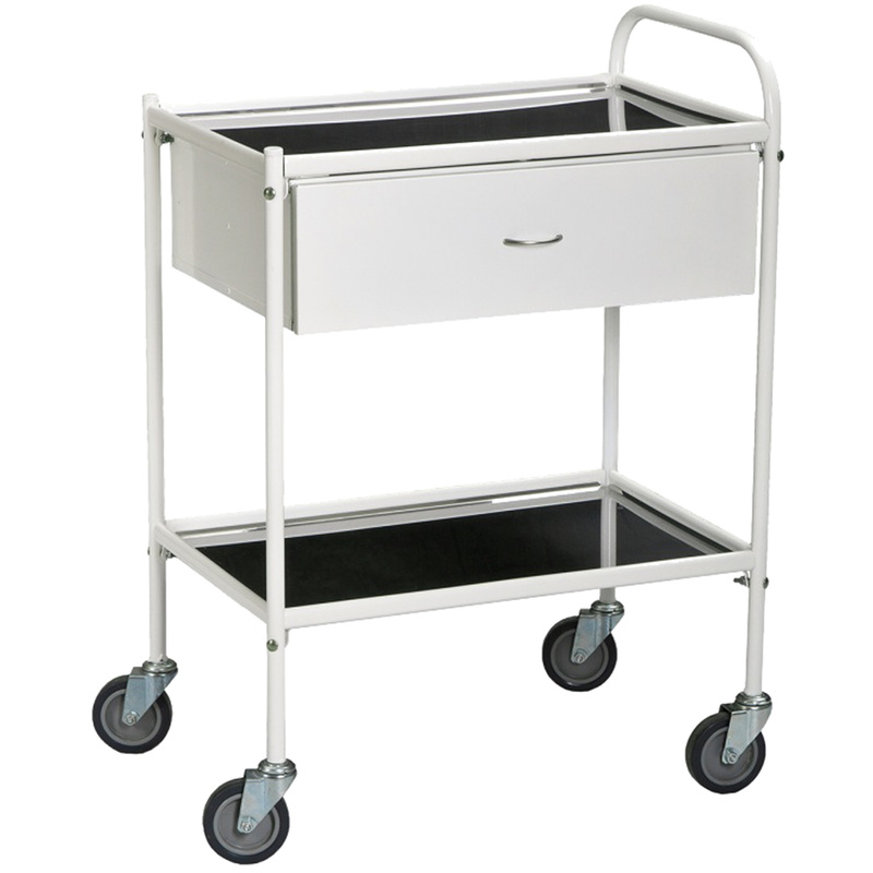 Изображение товара Манипуляционный стол для медицинских учреждений с выдвижным ящиком и колесами 645х425х920 мм