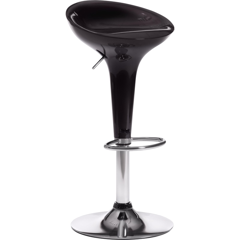 Изображение товара Стул барный TetChair Nail черный металлик с регулировкой высоты, Китай