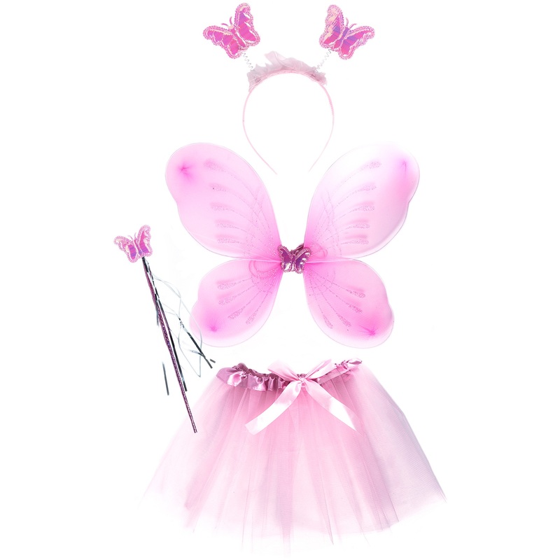 Изображение товара Детский карнавальный набор Magic Time розовый для девочек, фея, бабочка