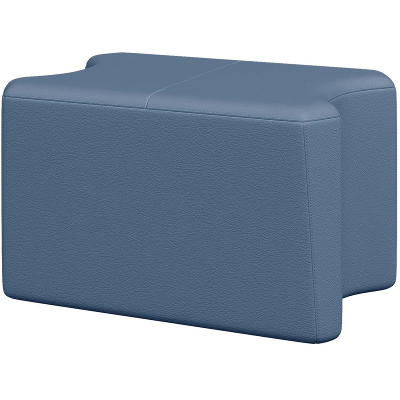 Изображение товара Модуль дивана прямой Молекула Mol1 синий из искусственной кожи 820x570 мм