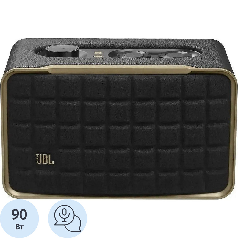 Изображение товара Акустическая система JBL Authentics 200 чёрная/золотистая (JBLAUTH200BLKEP)