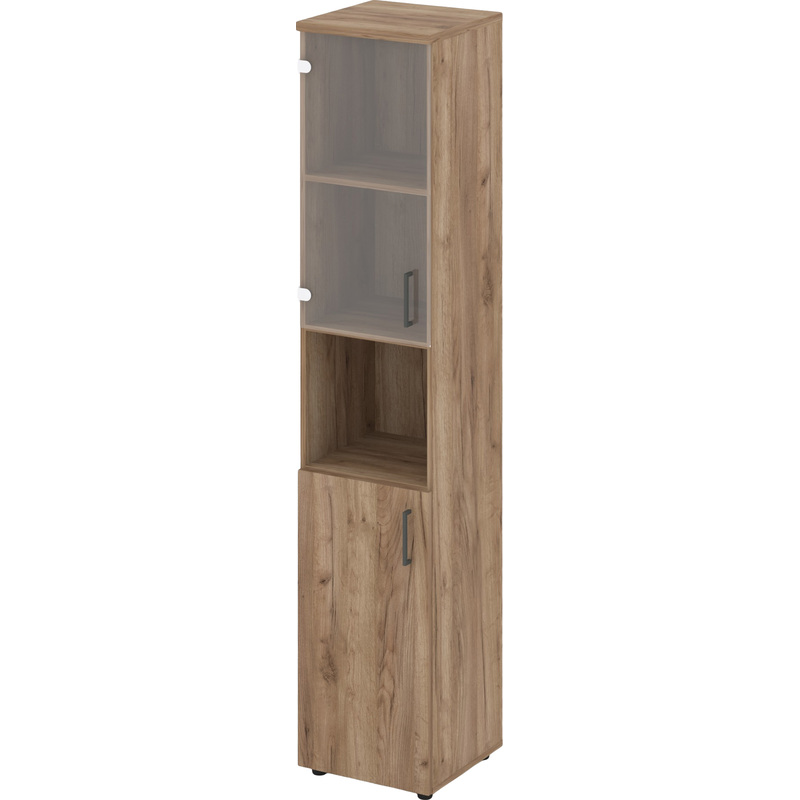 Изображение товара Шкаф для документов Style Project SN.STU-105(R) полузакрытый со стеклом дуб табак/антрацит 400x400x1982 мм Изображение товара Шкаф для документов Style Project SN.STU-105(R) полузакрытый со стеклом дуб табак/антрацит 400x400x1982 мм