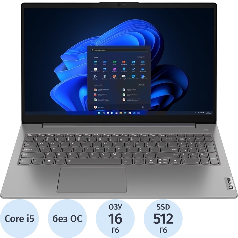 Изображение товара Ноутбук Lenovo V15 G4 15.6" Core i5 16 ГБ SSD 512 ГБ черный