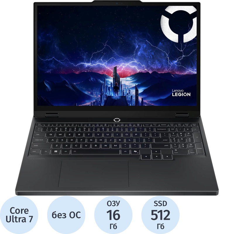Изображение товара Ноутбук игровой Lenovo Legion 5 15IAX10 15.1" чёрный Intel Core Ultra 7 255HX/16 ГБ/SSD 512 ГБ/NVIDIA GeForce RTX 5060 (83F0000GRK)