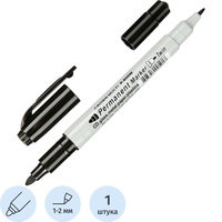 Маркер перманентный двусторонний Crown Multi Marker Twin черный (толщина   линии 1-2 мм)