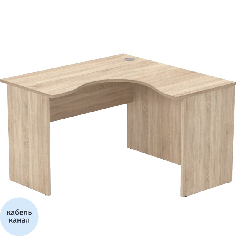 Изображение товара Стол угловой Комус Мебель (Easy to lead) Easy One 880.881 правый (дуб сонома, 1200х1200х743 мм)