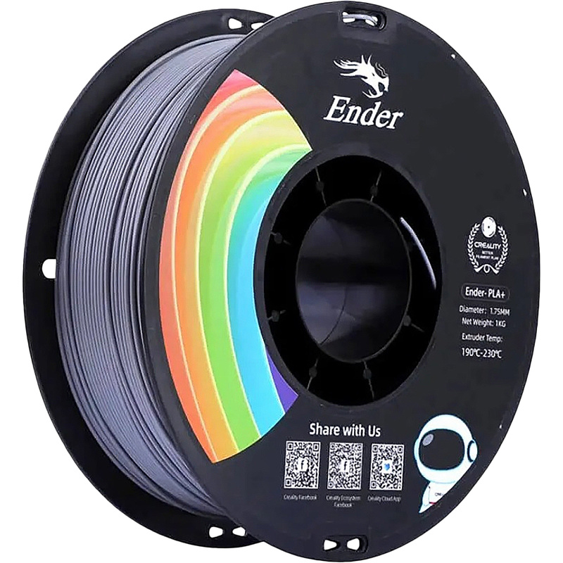 Изображение товара Пластик EN-PLA+ для 3D-принтера Creality3D серый матовый 1.75 мм 1 кг