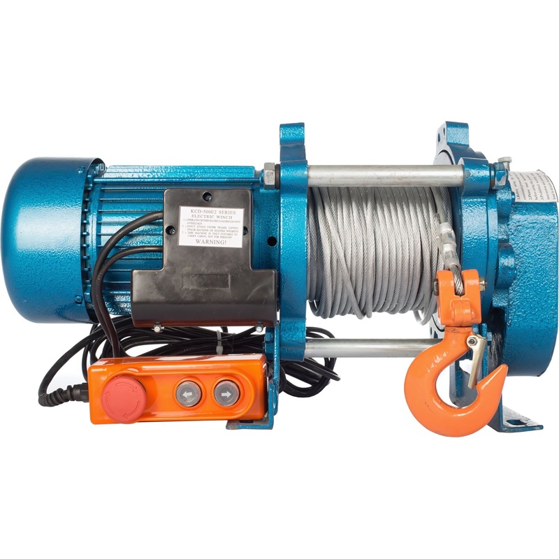 Изображение товара Лебедка TOR ЛЭК-500 E21 KCD 500 кг 380 В тросовая с длиной 70 м