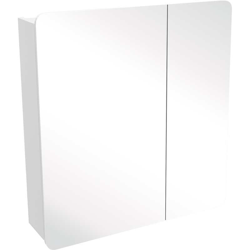 Изображение товара Шкаф с зеркалом Аделина 70 белый 700х160х800 мм мебель для ванной комнаты российского производства