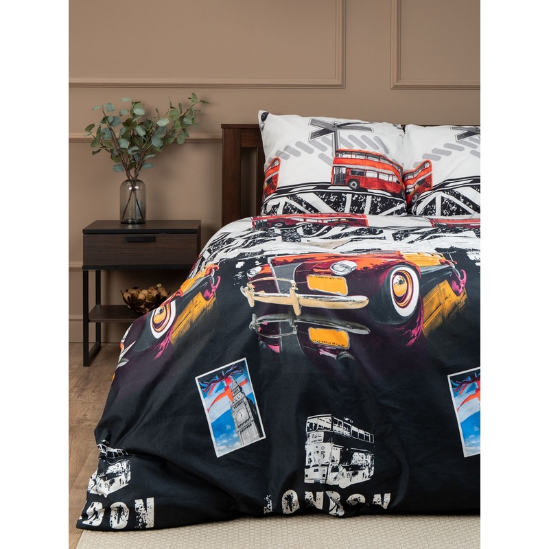 Изображение товара Постельное белье Amore Mio Bridge 92917 2-спальное микрофибра разноцветное