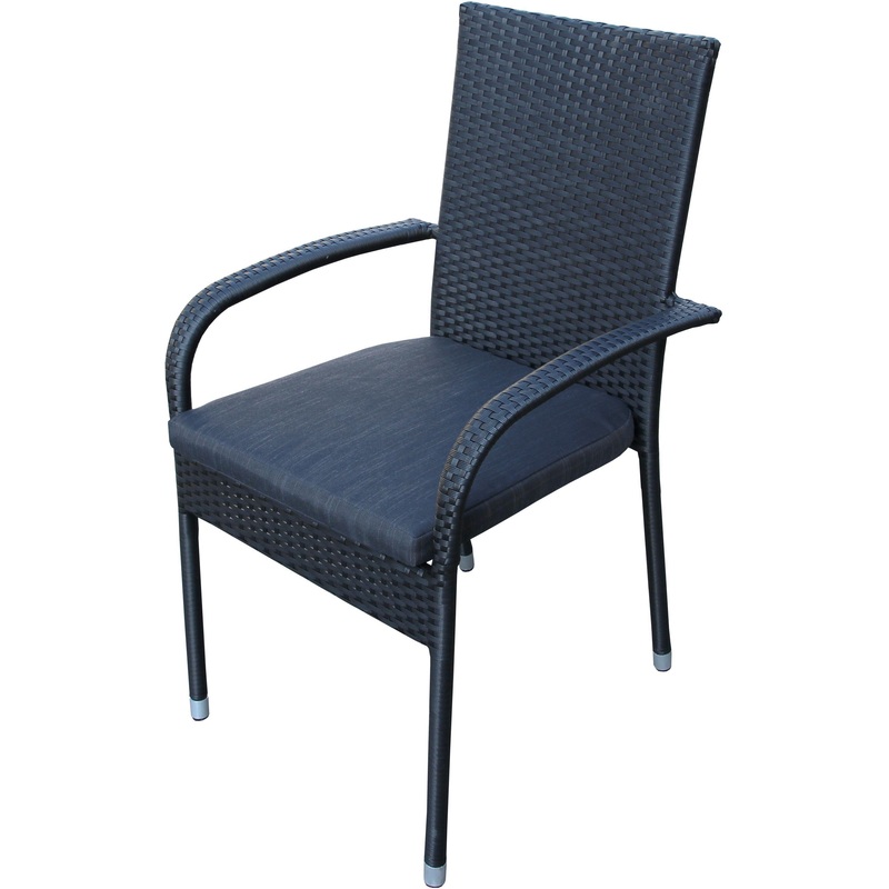 Изображение товара Стул Парис с подушкой стильное кресло из стали и искусственного ротанга