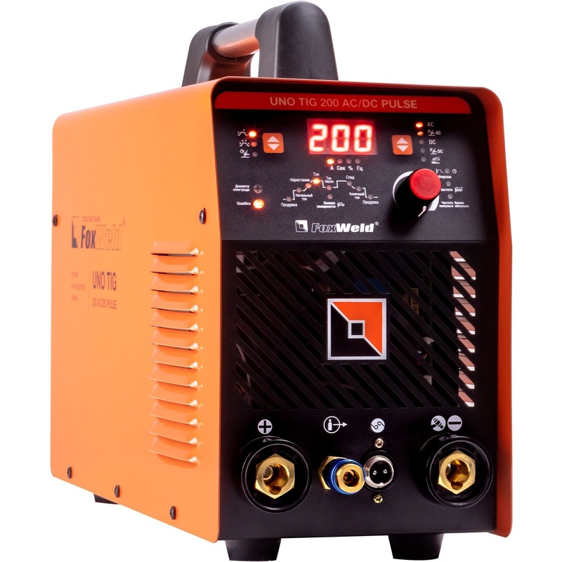 Изображение товара Сварочный аппарат Foxweld UNO TIG 200 AC/DC Pulse инвертор для TIG MMA сварки