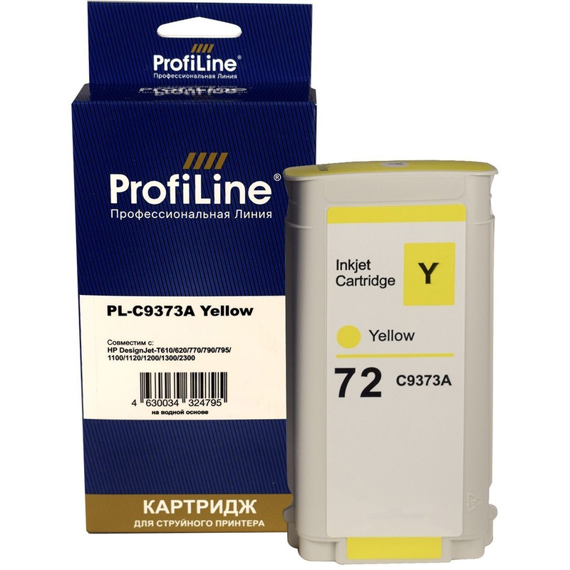 Изображение товара Картридж струйный ProfiLine 72 C9373A для HP желтый совместимый