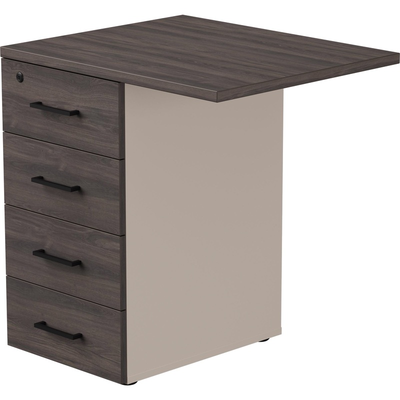 Изображение товара Приставная тумба EVO 254T2203GUDK с замком 4 ящика кащемир дуб пасадена