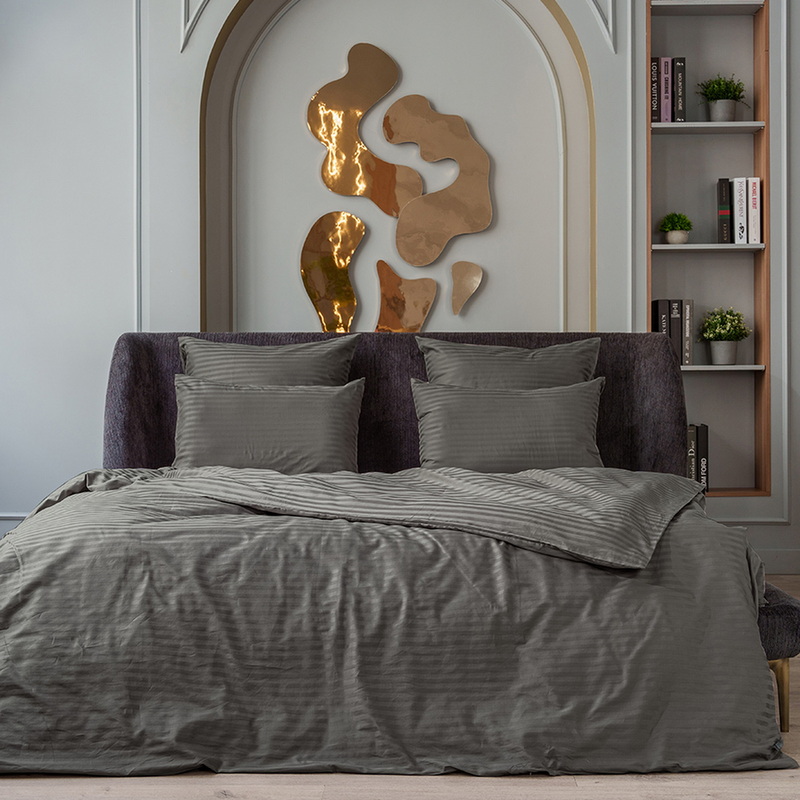 Изображение товара Постельное бельё Monocolor 156212 евро сатин 100% хлопок с жаккардовым плетением