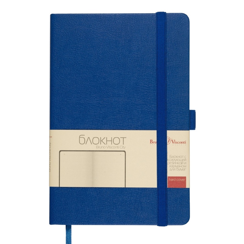 Изображение товара Блокнот Bruno Visconti City А5 80 листов в линейку искусственная кожа синий