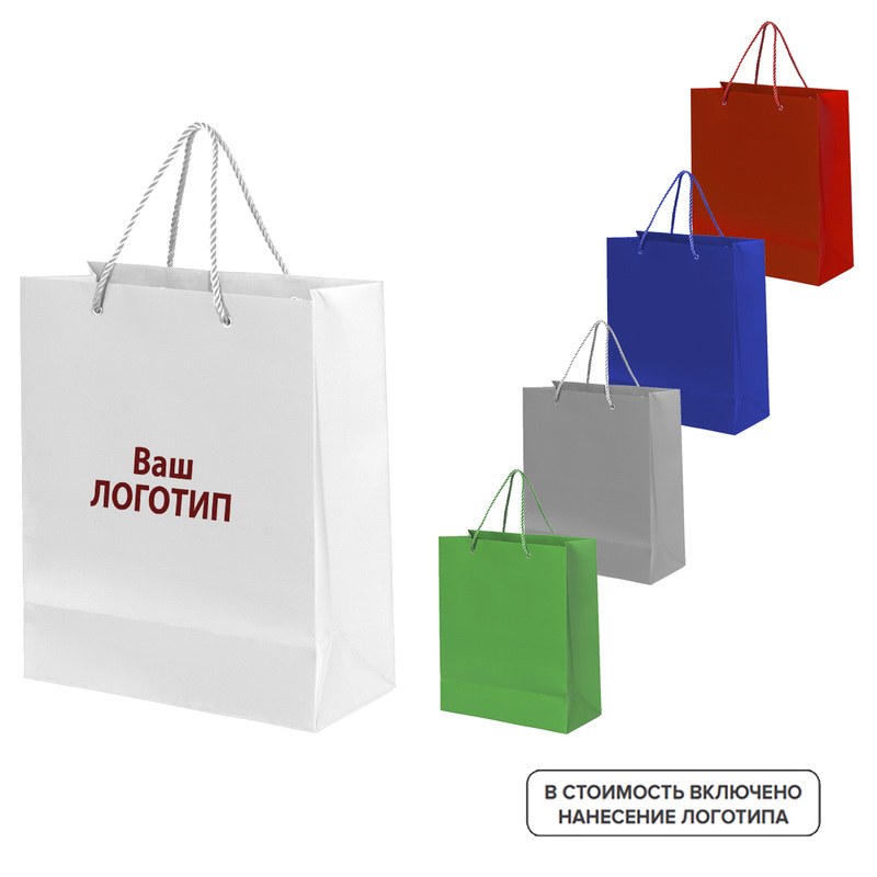 Изображение товара Подарочный пакет Glam 27х12х32 см с нанесением логотипа шелкографией