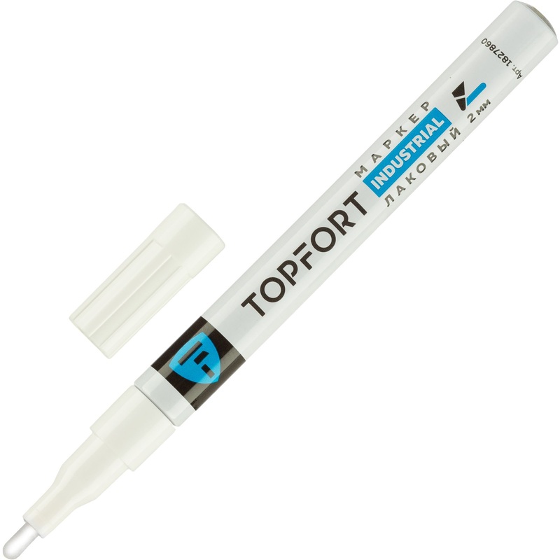 Изображение товара Промышленный лаковый маркер TOPFORT ZP1101 белый 2мм для металла и бетона
