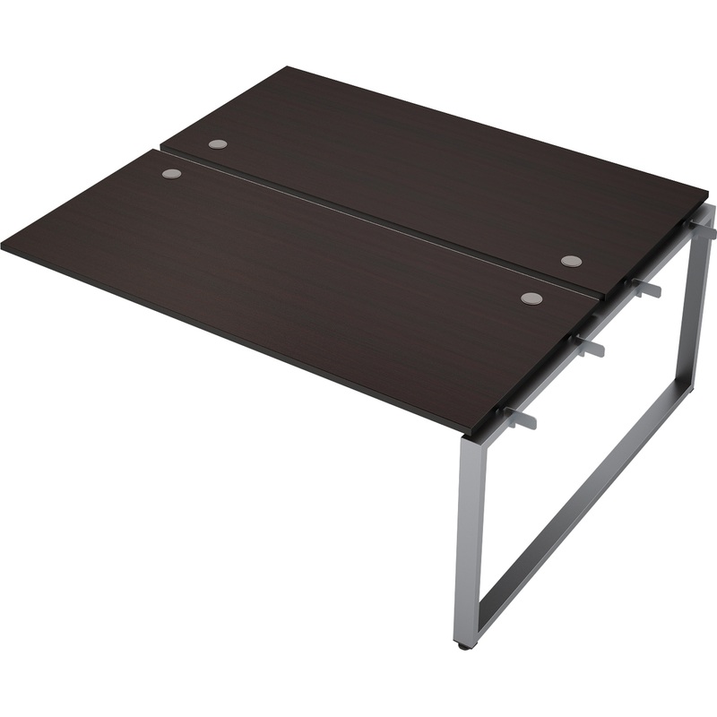 Изображение товара Рабочая станция Avance 6МБС-О.6288 двухместная (венге/алюминий матовый, 1200х1635х750 мм)