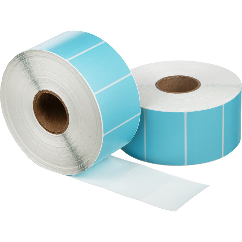 Изображение товара Термотрансферные этикетки 40х58 мм синяя 18 рулонов по 2000 шт