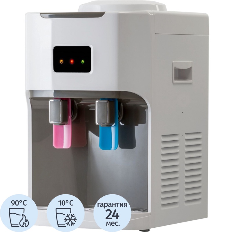 Изображение товара Кулер HotFrost D115 белый нагрев и охлаждение настольный с двумя кранами