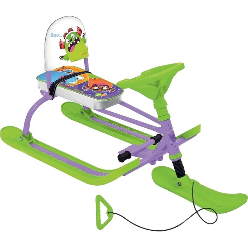 Изображение товара Детский снегокат Nika Twiny 1+ с монстриками для зимних развлечений надежный и легкий