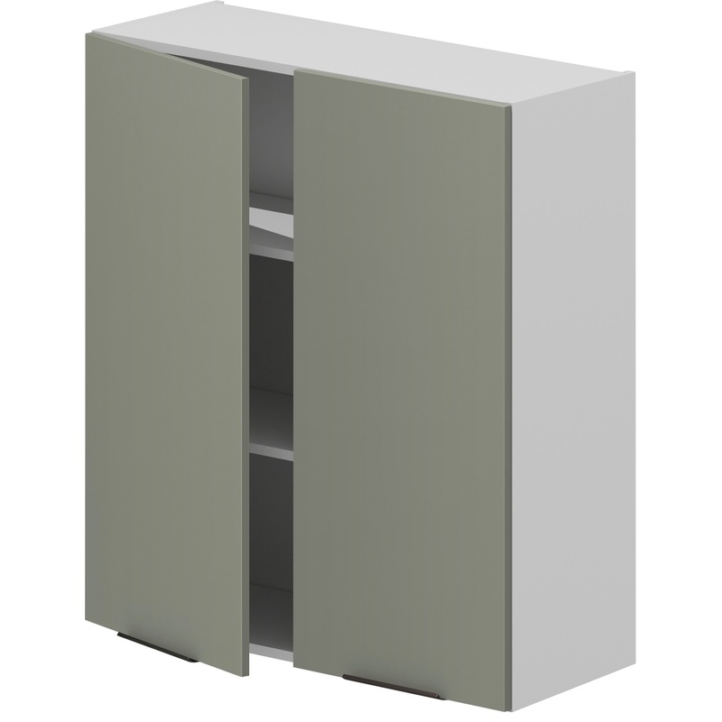 Изображение товара Шкаф кухонный VOK W2D_96_80 (платиновый зелёный/белый шагрень)