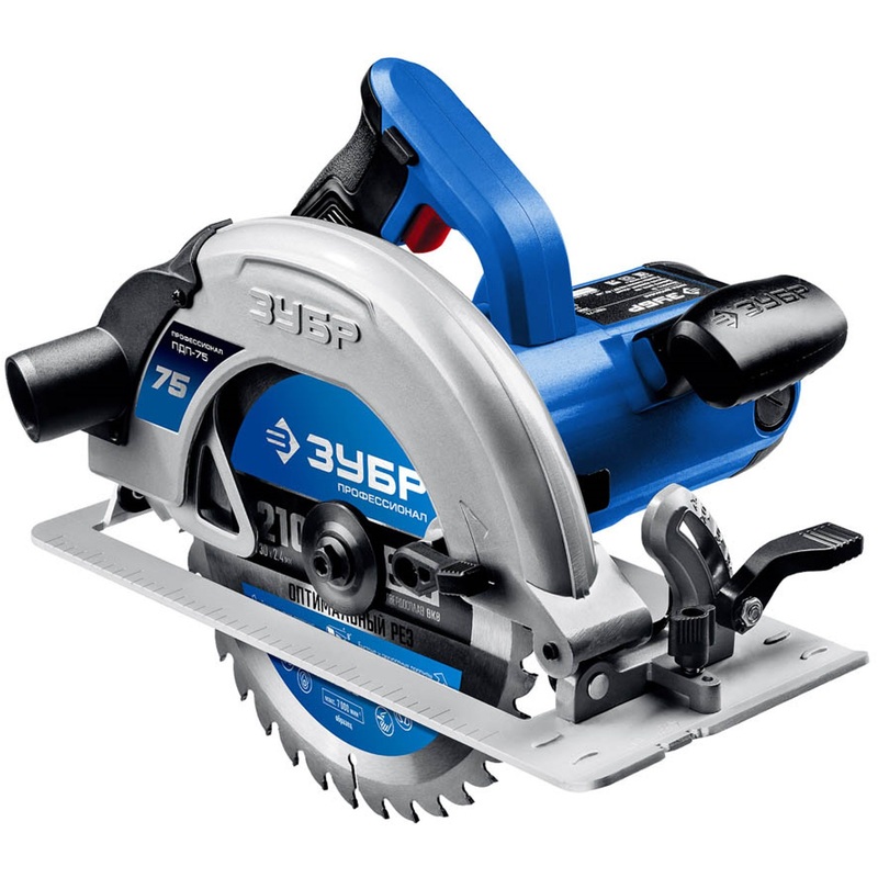 Изображение товара Циркулярная пила Зубр ПД-75 - мощный инструмент для качественного реза